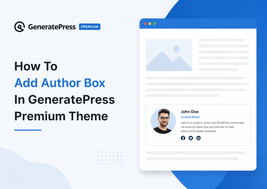 How To Add Author Box In GeneratePress Premium Theme Without Plugin