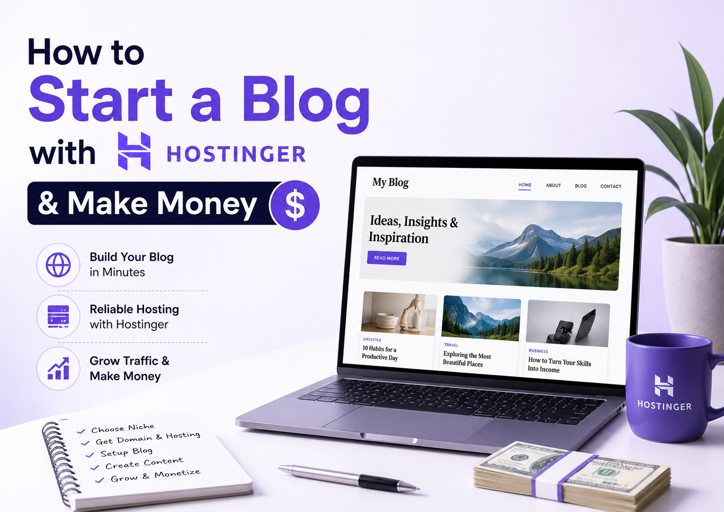 How to Start a Blog with Hostinger & Make Money $1000