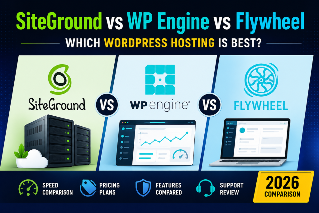 SiteGround vs WP Engine vs Flywheel