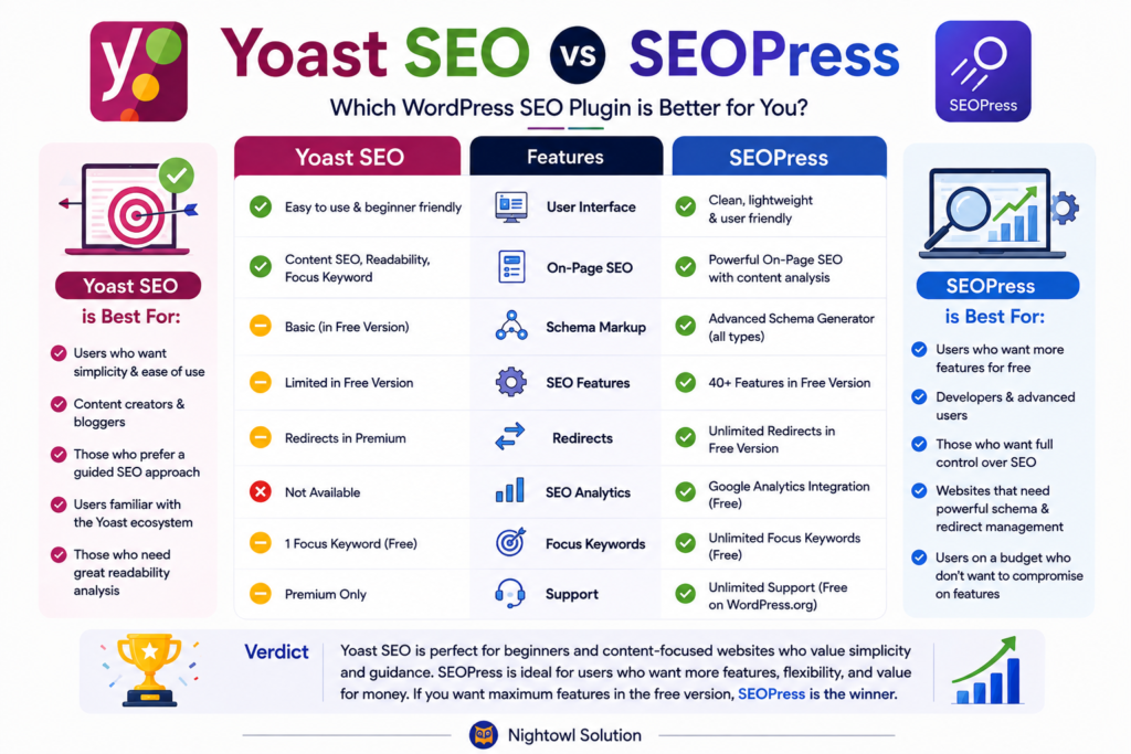 Yoast SEO vs SEOPress