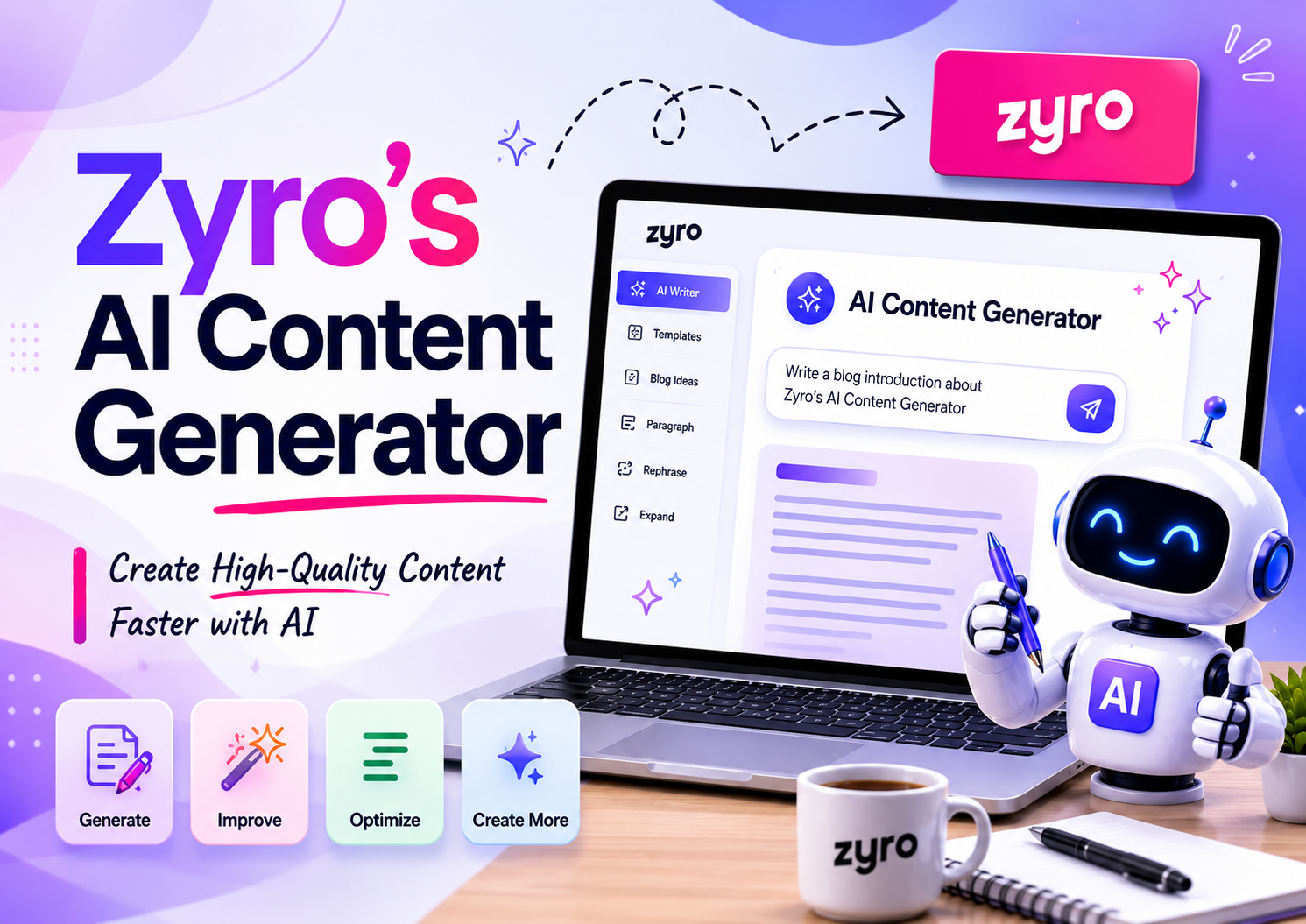 Zyro's AI Content Generator