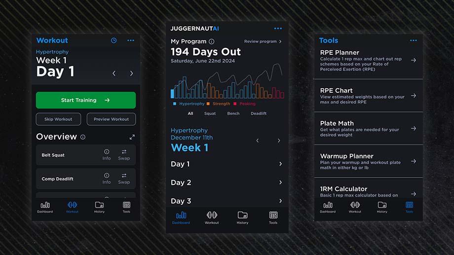 JuggernautAI - Best AI Workout Planner for Strength Athletes