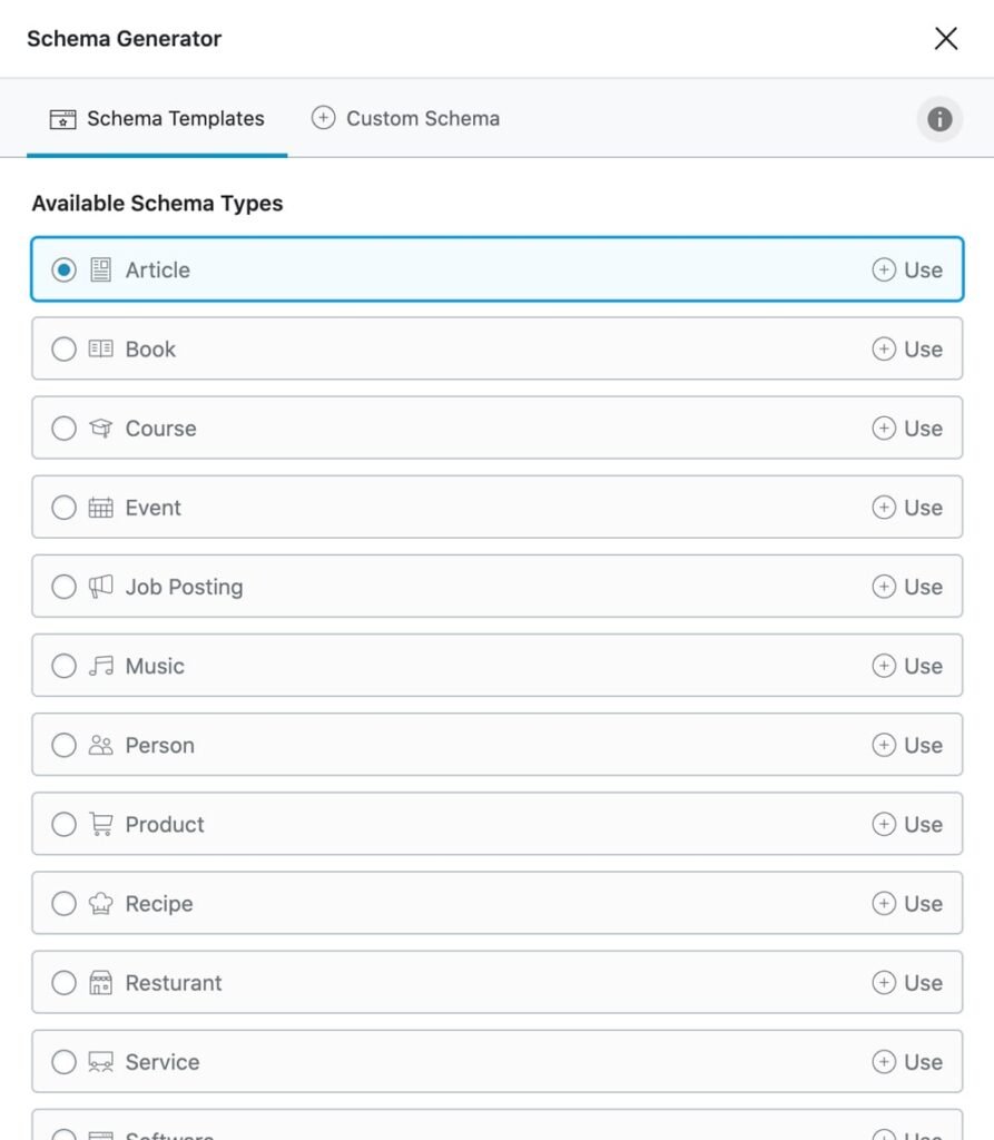 Rank Math Advanced Schema MarkupSupport