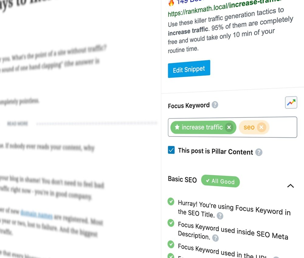 Rank Math Multiple Focus Keywords