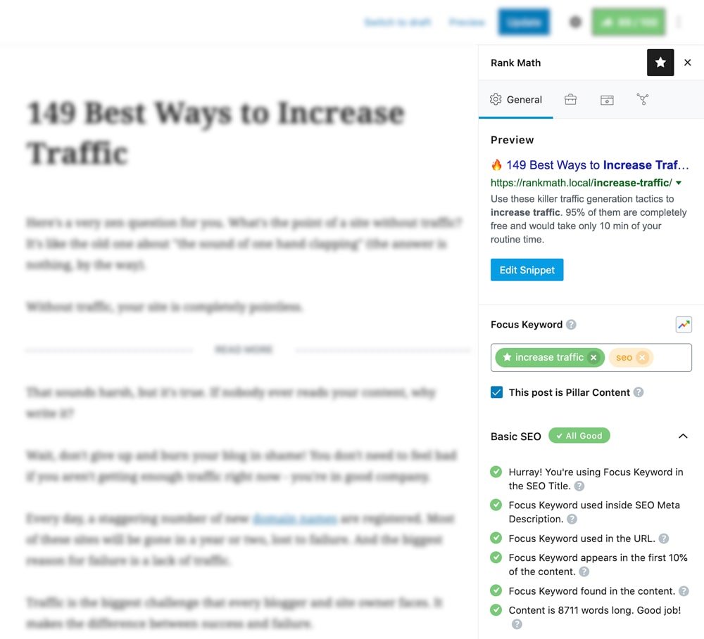 Rank Math On-Page SEO Optimization