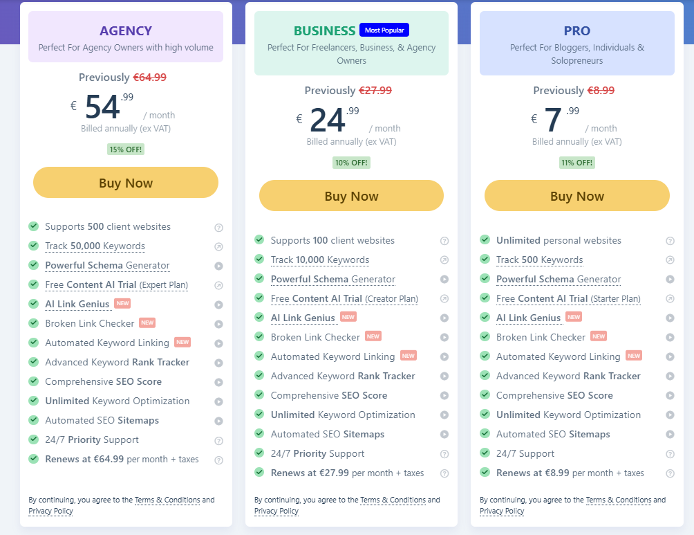 Rank Math Pricing